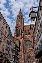 View of the Cathedral of Our Lady of Strasbourg. France