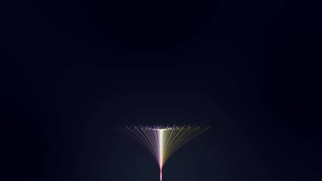 Conceptual animated look at computer technology of internet of things IOT and big data cloud computing using artificial intelligence AI as render 4K video on black background with no people