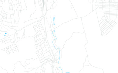 Prokopyevsk, Russia bright vector map
