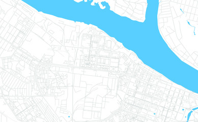 Rybinsk, Russia bright vector map