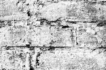Texture of a brick wall with cracks and scratches which can be used as a background