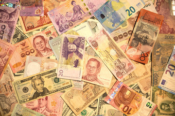 Fototapeta na wymiar Internationale Geldscheine