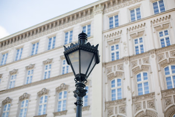 Vintage street lantern on a street