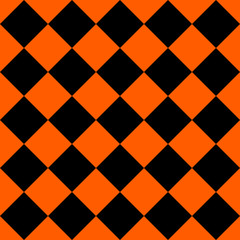 Pattern of black and orange rhombuses