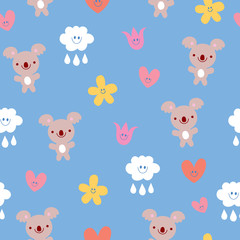 Obraz premium seamless pattern with koala bears