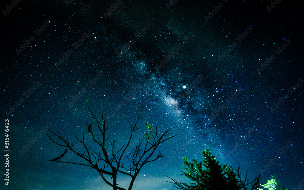 Canvas Prints milky way galaxy with stars and space in the universe background at thailand