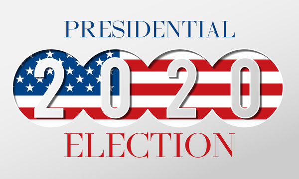 2020 United States of America Presidential Election banner. Election banner Vote 2020 with Patriotic Stars. Vector EPS 10.