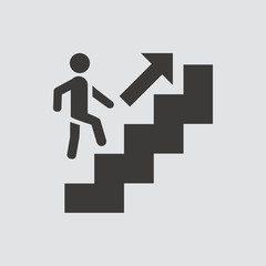 Career ladder icon isolated of flat style. Vector illustration.