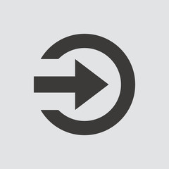 login icon isolated of flat style. Vector illustration.