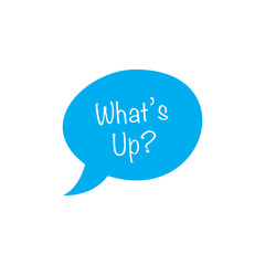 What's up chat bubble flat vector icon isolated on a white background.