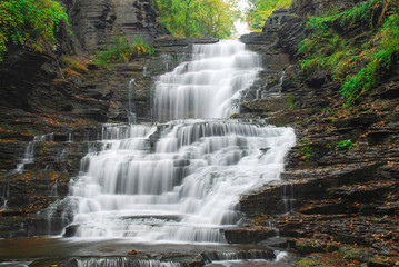 New England cascaiding waterfall