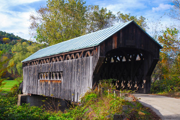 Old New England covered bridge