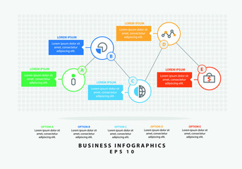 Infographics template for presentation. Eps10.
