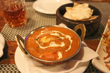 Butter chicken curry, Nepal and India Traditional Food