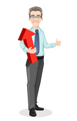 Handsome confident business man