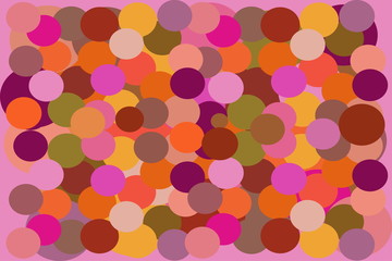 Background pattern of balls of different colors and sizes