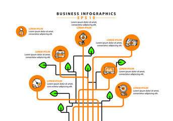 Cultivate a Successful Business in 6 Steps. business infographic. Eps10.