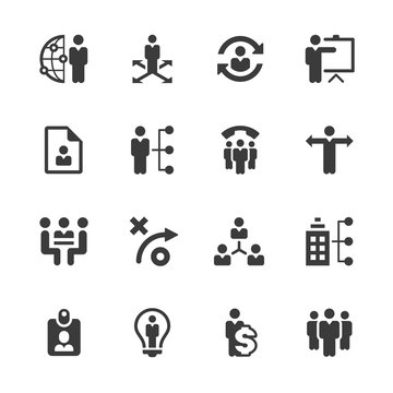 Human resource icons and business concepts