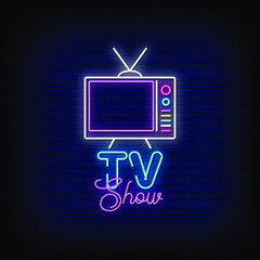 TV Show Neon Signs Style Text Vector