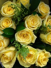 bouquet of yellow roses