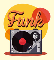 turntable and vinyl vector design