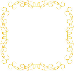 Gold Square antique pattern frame
