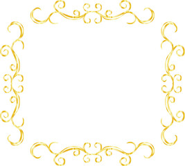 Gold Square antique pattern frame