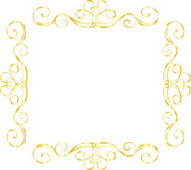 Gold Square antique pattern frame