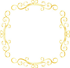 Gold Square antique pattern frame