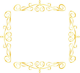 Gold Square antique pattern frame