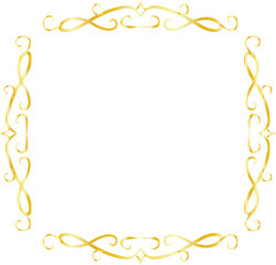 Gold Square antique pattern frame