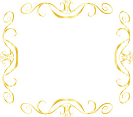 Gold Square antique pattern frame