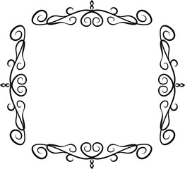 Square antique pattern frame