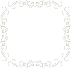 White Square antique pattern frame