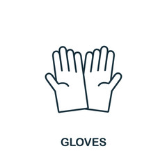 Gloves icon from cleaning collection. Simple line element Gloves symbol for templates, web design and infographics