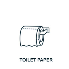 Toilet Paper icon from cleaning collection. Simple line element Toilet Paper symbol for templates, web design and infographics