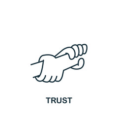 Trust icon from reputation management collection. Simple line element Trust symbol for templates, web design and infographics