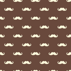 seamless vector pattern with mustache