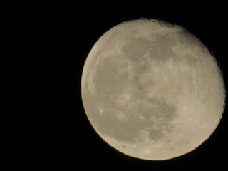 Moon With Clouds In The Night Sky. Concept of a spooky theme and mystery.