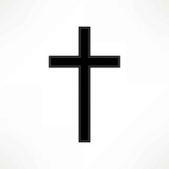design christian cross icon symbol. Vector