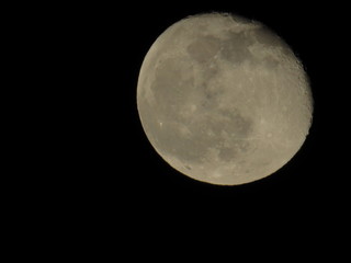 Obraz premium Moon With Clouds In The Night Sky. Concept of a spooky theme and mystery.