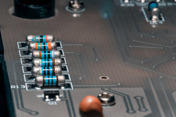 A close-up microchip
