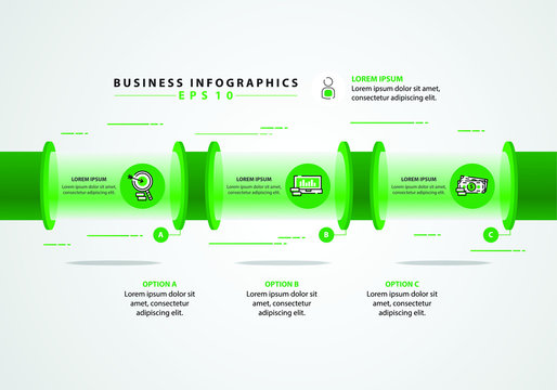 Infographic 3 sets of 1 colors. Eps10 Vector.