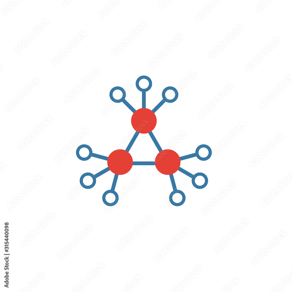 Poster decentralized icon. simple flat element from crypto currency collection. creative decentralized icon
