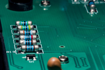 A close-up microchip