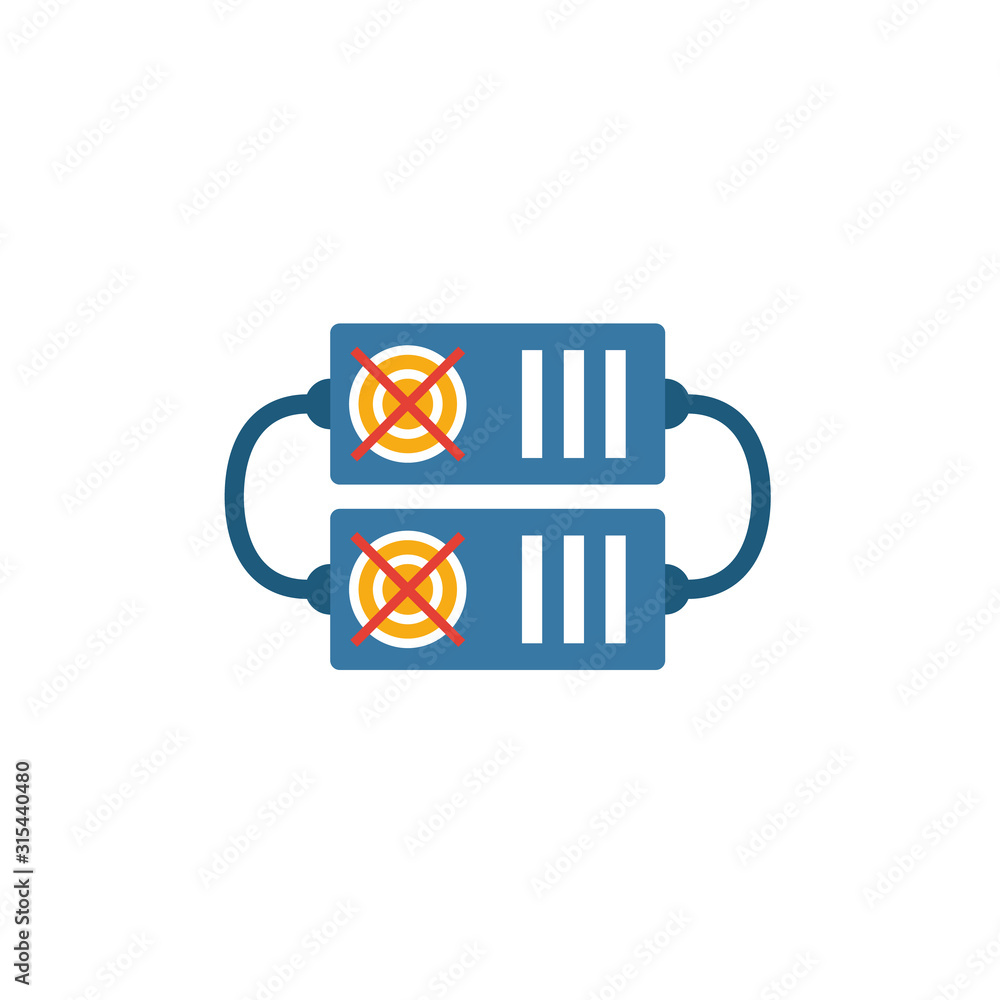 Poster mining hardware icon set. four elements in diferent styles from crypto currency icons collection. cr