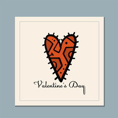 Valentine's day greeting card design. Love and Wedding Art