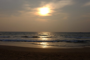 sunset on the beach