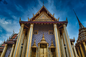 Naklejka premium Characteristics of traditional Thai architecture