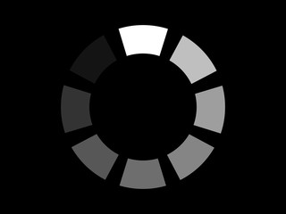 A black boot icon on a white background consisting of eight symmetrical trapezoids